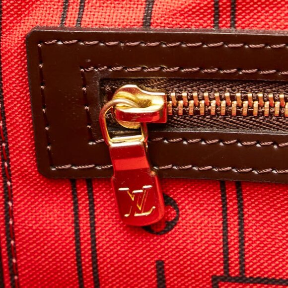 LOUIS VUITTON Brown Damier Leather Neverfull PM Tote Bag - Picture 7 of 10